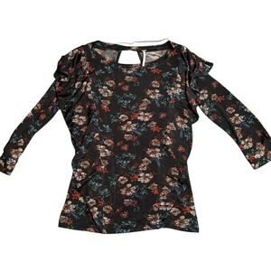 Free People Top Womens Extra Small Floral Stretchy Flutter